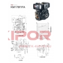 Дизельный двигатель KM178FE